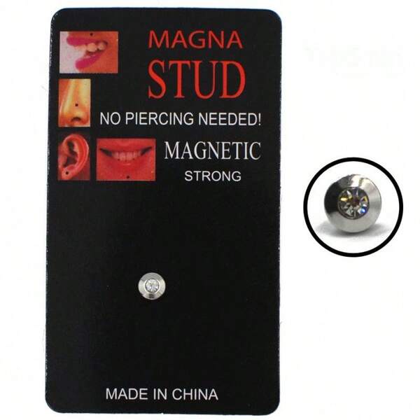 1 pièce de nouveau faux piercing minimaliste géométrique circulaire hip-hop pour le port quotidien des femmes