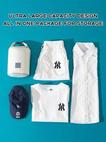 1/3 件旅行压缩包装袋，大容量行李整理袋 - 彩色 - 查看 3