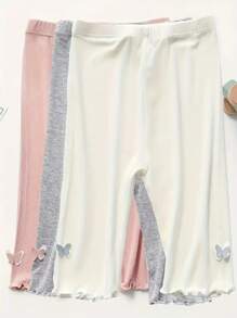 Set de 3 Mallas capri ligeras de verano para niñas, pantalones de modal para niños, estilo coreano