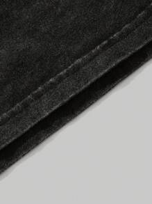 Lonblece Men's Vintage Washed Loose Fit Graphic Face Slogan Printed Tank Top, Casual For Spring/Summer - Black - View 5