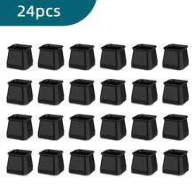 8/16/24 Stück quadratische Stuhlbeinschoner premium grauer Filz, schwarz, langanhaltend und verstärkt für verbesserten Schutz von Hartholzböden, Geräuschreduzierung, keine Kratzer