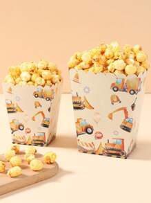 10 cajas de palomitas de maíz con temática de dibujos animados, caja de bocadillos, caja de almacenamiento de dulces que incluye animales de la jungla, vehículos de ingeniería, unicornio, mariposa y sirena, recipientes de comida desechables, caja para hornear galletas, caja de golosinas, suministros para la noche de cine familiar, vajilla desechable, animales de la jungla, vehículos de ingeniería, unicornio, mariposa y sirena, decoración de fiesta, caja de regalos de fiesta, suministros para fiesta de cumpleaños, suministros para fiesta de jungla, decoración de fiesta bajo el mar - Multicolor - Ver 4