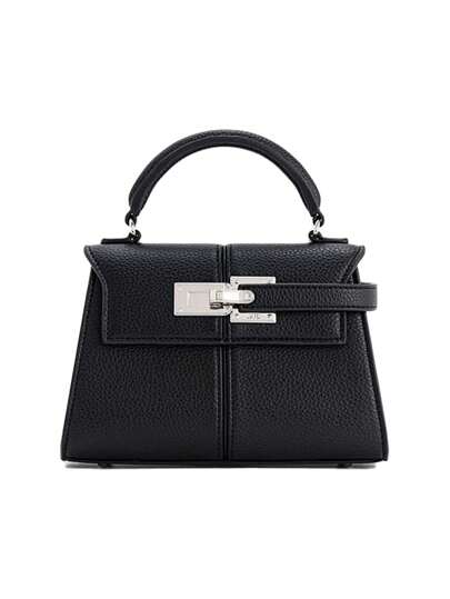 新款梯形 PU 皮包女士手提包高档百搭斜挎包时尚小众顶部提手包通勤包，最佳母亲节礼物女士，商务休闲女包，非常适合办公室商务和工作