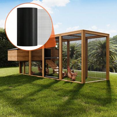 Hardware Cloth, 24'' X 50'-48'' X 100' Galvanized Wire Mesh Roll, 16/19 Gauge Chicken Wire Fence Roll, Vinyl Coating Metal Wire Mesh For  Barrier, Rabbit Snake Fences, Poultry Enclosures