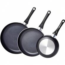 Basics 15-Piece Non-Stick Cookware Set, Black - 3-Piece - View 1