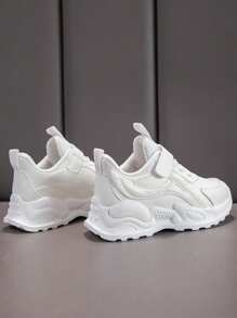 Girls Sports Shoes, New Spring & Autumn Waterproof Soft Sole Leather Chunky Sneakers, Suitable For Boys And Girls, Toddlers/Little Kids, Spring/Autumn