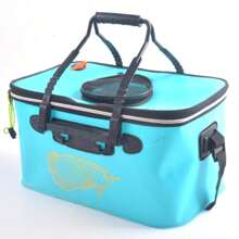 露营钓鱼桶-EVA折叠活鱼桶活鱼钓鱼箱鱼箱钓鱼箱 - 藍色 - 查看 1
