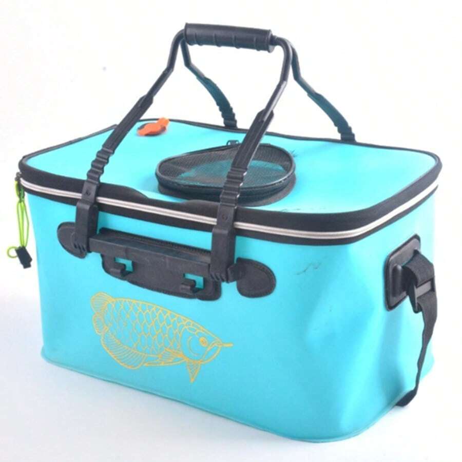 露营钓鱼桶-EVA折叠活鱼桶活鱼钓鱼箱鱼箱钓鱼箱 - 藍色 - 查看 1