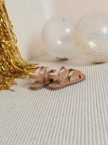 1 Pair Minimalist Style Girls/Baby Sandals For Summer Beach Wear - Brown - View 5