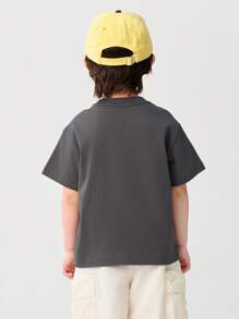 Balabala Young Boys Quick-Dry Cartoon T-Shirt, 2025 Summer Top - Cold Gray - View 4