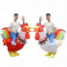 Adult Inflatable Rooster Costume, Animal Anime Cosplay Outfit Set For Carnival, Halloween Party, Unisex