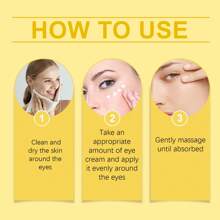 Crema hidratante para ojos OUHOE, que disminuye las líneas finas, las ojeras, ilumina el área de los ojos, reafirma, antiarrugas, anti-envejecimiento, crema de noche para mujeres, nutre los ojos, mejora la opacidad, la hinchazón, masajeador con rodillo hi - 1 - Ver 6