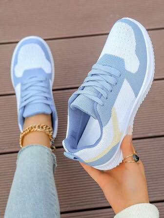 Neue Mode Sneakers Damen Anti-Rutsch Weiche Sohle Bequeme Lässig Schuhe, vielseitig leichte Flach Trainer für Frühling Herbst