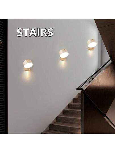 Rechargeable Double Verlichting LED Wand Sconce 360° Rotatable, Dimmable USB Port Magnetic Mount Reading Home Battery Operated, Night Light, Ho hold Lighting view 5