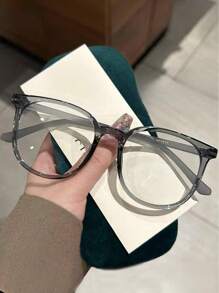 1/2/3 Pairs Women's Plastic Round Lightweight Eyeglasses Frames, Classic Casual Minimalist Style, Elegant Modern Simplistic Lightweight Glasses, Rubber Coated Temples, Autumn/Winter Christmas Accessory - Multicolor - View 3