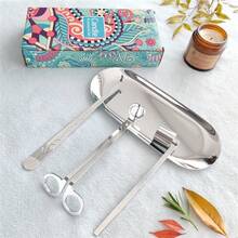 SOPHCOM Hot Luxury Stainless Steel Gold Black Silver Accessories Tools Kit DIY Making Candle Care Tool Set - Gold - View 3