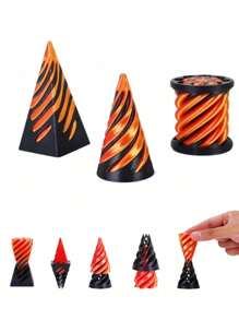 Multi-Size Reversible Spiral Cone 3D Printed Anxiety Relief Fidget Toy,Spiral Structures Finger Spinner Desk Decor,Perfect Gift For Christmas,Birthday Parties,Gadgets For Teens,3d Fidget,Anxiety Toy,Fidget>Over 14 Years,Gyroscope,Fidget Slider