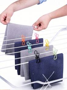 10 Pcs 2 Inch 5 Different Random Colors Chip Clips, PVC Coating High Elasticity Strength Clothes Pins, Food Clips And Bag Clips - Multicolor - View 7