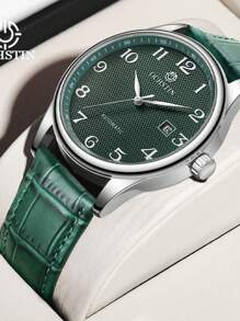 OCHSTIN Luxuriöse klassische einfache automatische Uhr, automatische mechanische Armbanduhr mit arabischen Ziffern Zifferblatt und Kalender, Herren Uhr