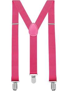 Solid Color Men Suspender With 3 Strong Clips Adjustable Braces Suitable For Teen Summer Casual Outdoor Athletic Or Vacation Travel Or Graduation Gifts Or Birthday Dress Accessories Or Daily Wear