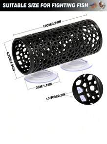 Tub pentru ascunderea peștilor Betta cu ventuză, accesorii pentru acvariu, decorare rezervor de pește, gaură mică, gaură pentru pește, mai sigur pentru creșterea peștilor mici și a creveților, tunel de mușchi de munte pentru pești adormiți, tunel de mușchi de munte pentru pește adormit, accesorii pentru rezervor de apă cu tub ascuns