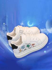 1 par de zapatos casuales personalizables con nombre para niños - Blanco y Negro - Ver 3