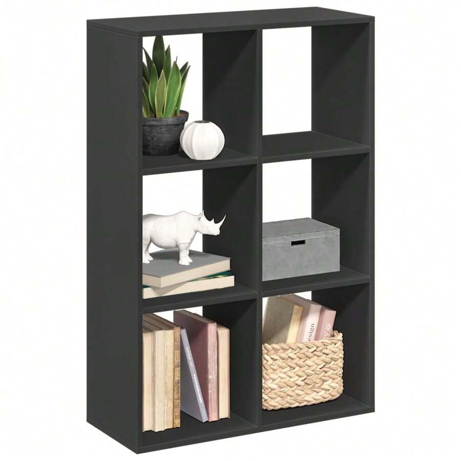 Étagère séparatrice de pièces noire 69,5x29x103,5 cm