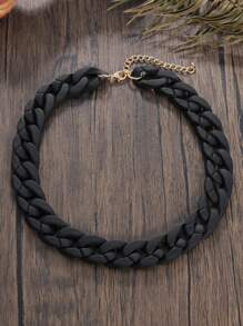 Beryohz 1 件简约亚克力链项链，哑光饰面，适合女性日常佩戴 - 項鍊 - 查看 2