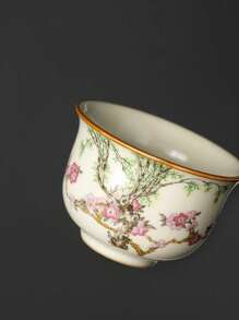 1pc/2pcs/4pcs精美陶瓷茶杯高端汝窑家用茶杯聚会下午茶花茶杯送礼佳品赠他人陶瓷杯 - 彩色 - 查看 9