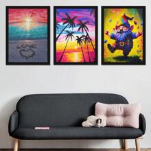 1pc Magnetic Diamond Painting Frame, Diamond Painting Canvas Frame, Self-Adhesive Soft Diamond Art Frame Suitable For Wall And Window