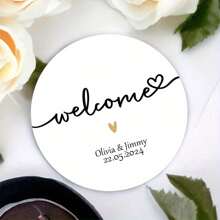 45/90pcs Customizable Wedding Engagement Thank You Gift Tags, Artistic Paper Stickers, Black & White, For Gift Packaging Decor