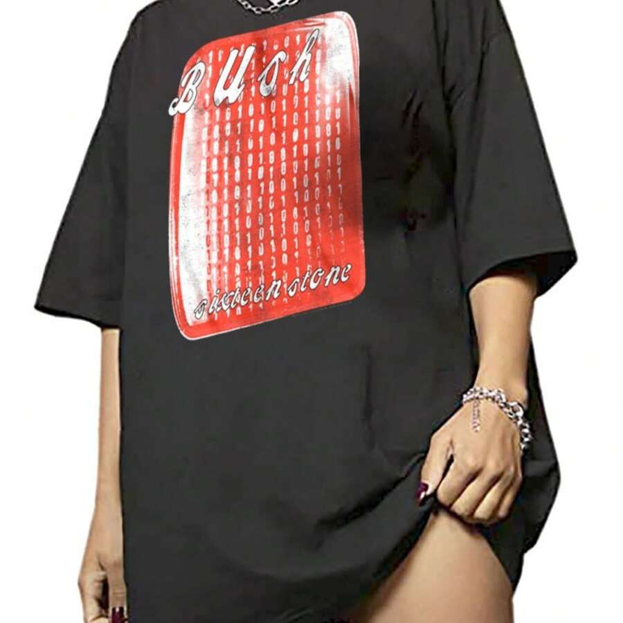 Bush Sixteen Stone Oversized Uni T-Shirt - Black - View 1