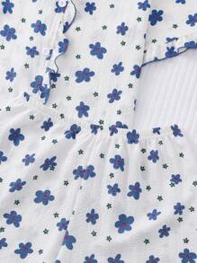 Fashion Women Short Sleeve & Shorts Sleepwear Set, Plaid Bear & Ruffle Trim, Fresh & Cozy Summer Loungewear