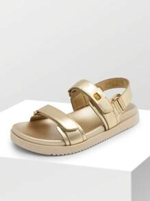 Flat Sandals For Women Comfortable Open Toe Summer Sandals Adjustable Fashion Dress Sandals Dresses For Woman - Vàng - Xem 1