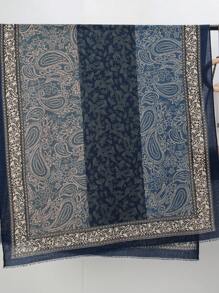 1件装女士围巾，波西米亚风格，女士时尚复古佩斯利花纹头巾，休闲优雅的防晒围巾披肩，适合日常佩戴和旅行搭配连衣裙