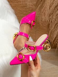 Women Shoes Pointed Alien Heels Glenn High Heels Sandals Fashion Commuter Elegant Dinner Party Date Night Dress Spring Casual