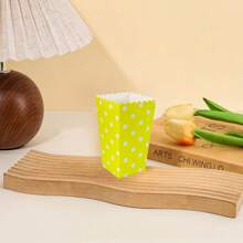 12pcs Popcorn Boxes Mini Paper Popcorn Bags Cardboard Disposable Popcorn Container, Snack Candy Popcorn Holder For Carnival Party Supplies, For Birthday Party Wedding Movie Night Tableware Supplies(Black,White,Blue,Yellow,Green,Red,Pink)