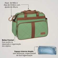 Luxury 2-Piece Maternity Bag Kit For Baby Girl And Boy - Mint Green - View 4