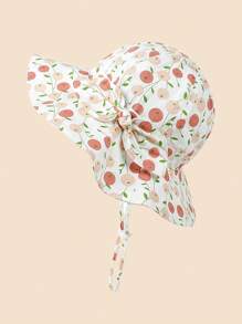 1 chapeau bébé fleuri ditsy, chapeau enfant seau, chapeau de soleil à large bord avec nœud