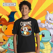 CUB0NE ANIME KIDS T-SHIRT POCKET MONSTER TAZO BY FREYA STORE - Black - View 3