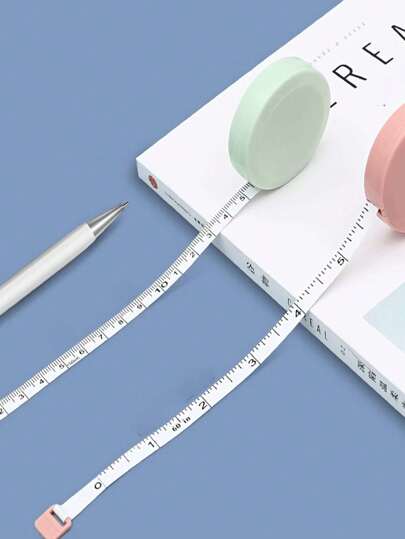 1pc/2pcs/3pcs Soft Ring-Shaped Tape Measure - 150cm/59.05in - Automatic Retraction - Easy To Use And Accurate, Stapler + Tape Measure,School Supplies,Back To School