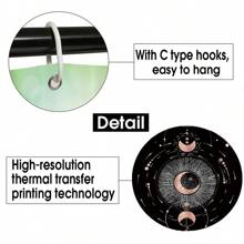 Bộ rèm tắm 4 chiếc hình cung hoàng đạo, rèm tắm họa tiết mặt trời, mặt trăng, ngôi sao, thiên hà, vũ trụ huyền bí màu vàng hồng, rèm tắm chiêm tinh học Bohemian, rèm tắm trang trí phòng tắm, rèm tắm vải chống thấm nước, 12 móc, thảm tắm chống trượt, bộ thảm vệ sinh, thảm phòng tắm, thảm bệ ngồi bồn cầu, thảm hình chữ U chống trượt, rèm tắm 12 móc, phụ kiện trang trí phòng tắm mùa thu 70,8 "X 70,8" trở lại trường - Nhiều màu - Xem 5