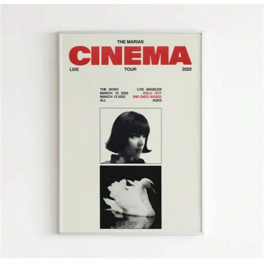 1 tấm áp phích Pop Cinema | Áp phích bìa album | Quà tặng âm nhạc | Sản phẩm lưu niệm của chuyến lưu diễn | Bìa album | Trang trí mùa xuân in họa tiết cổ điển không khung - Nhiều màu - Xem 1