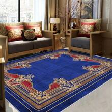 [Crystal Velvet, PVC Bottom, 5mm Thickness] 1pc Bohemian Style Carpet - Waterproof, Anti-Slip, Absorbent, Machine Washable, Soft & Comfortable Mat, Suitable For Kitchen, Living Room, Bedroom, Hallway, Bathroom, Laundry Room - Easy To Clean, Carpet, Home Decor Home Bathroom Decor Bath Rug Outdoor Rug Door Mat