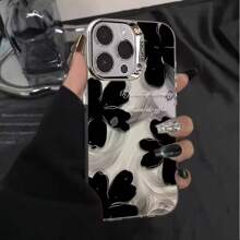 Anti-Shock Black Floral Pattern Rugged Cover Case IPhone Xs Max Xr 7 8 11 12 13 14 15 16 Pro Max Plus  A12 13 14 30 32 34 50 50 51 52 E S S21 22 23 24 FE Plus Ultra Redmi 12c 5 Poco X3 6 13c 9 A2 Note 9 10 12 13 Pro Case - J1 - Xem 2