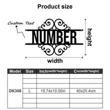 1pc Custom Vintage Metal Doorplate Decorative Art, Rural Street Nameplate Wall Decorations - Personalized Door Numbers And Text - Wall-Mounted Multifunctional Address Signs, House Numbers, Outdoor Address Signs, Farmhouse Door Art,Graphic Print