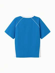 Balabala Kids' T-Shirt, 2025 Summer Quick-Dry Top - Blue Tint - View 5