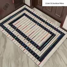 [Crystal Velvet, PVC Bottom, 5mm Thickness] 1pc Bohemian Style Carpet - Waterproof, Anti-Slip, Absorbent, Machine Washable, Soft & Comfortable Mat, Suitable For Kitchen, Living Room, Bedroom, Hallway, Bathroom, Laundry Room - Easy To Clean, Carpet, Home Decor Home Bathroom Decor Bath Rug Outdoor Rug Door Mat
