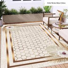 [Crystal Velvet, PVC Bottom, 5mm Thickness] 1pc Bohemian Style Carpet - Waterproof, Anti-Slip, Absorbent, Machine Washable, Soft & Comfortable Mat, Suitable For Kitchen, Living Room, Bedroom, Hallway, Bathroom, Laundry Room - Easy To Clean, Carpet, Home Decor Home Bathroom Decor Bath Rug Outdoor Rug Door Mat