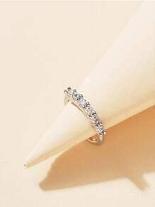 1 Pc Elegant Copper Zirconia Nose Stud - Sparkling Piercing Jewelry For Everyday Wear & Special Occasions - Nose Piercing - View 4